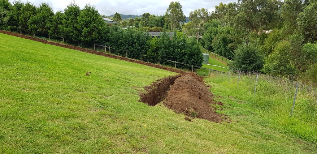 Very steep work site